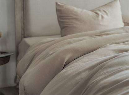 Premium Cotton 4-Piece Bedding Set – Soft Washed Finish