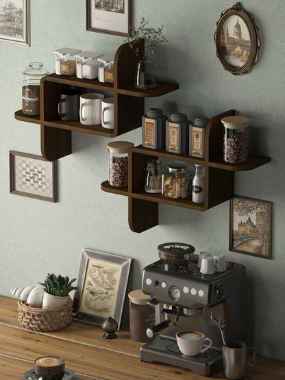 Floating Wall Shelf for Coffee & Tea Corners