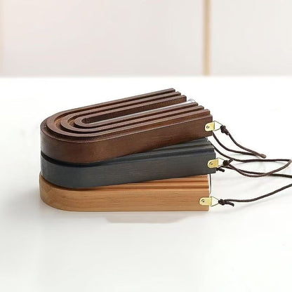 Wall-Mounted Wooden Vase Holder – Modern Minimalist Decor