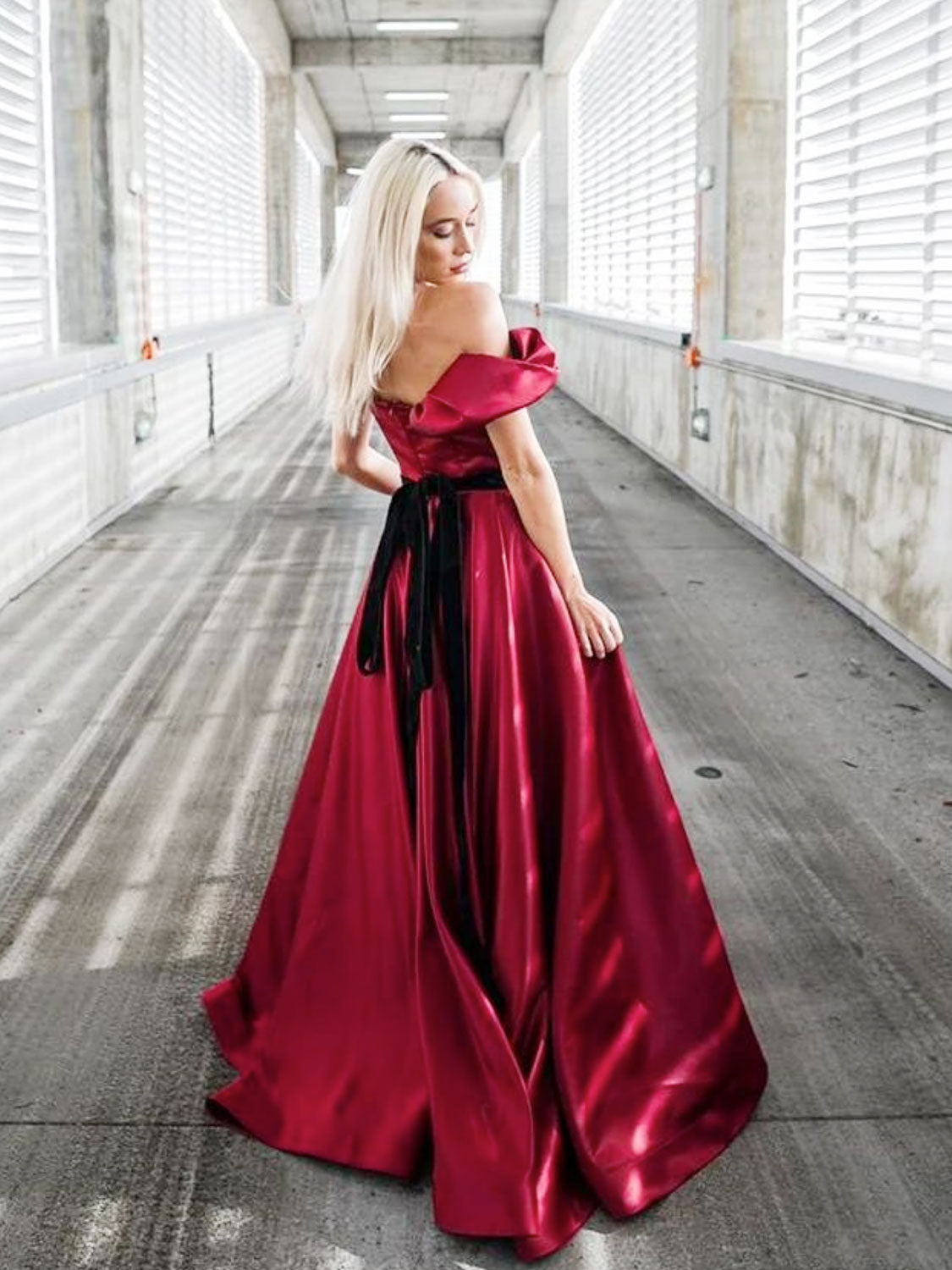 Burgundy Formal Evening Dress