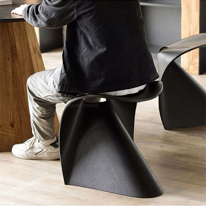 Origami Arc Modern Sculptural Stool – Minimalist Design Seating