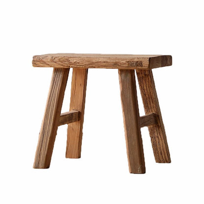 Handcrafted Reclaimed Wood Bench – Rustic Wabi-Sabi Stool & Entryway Seatin