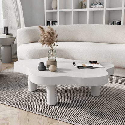 Minimalist Cloud Shaped Coffee Table, unique creative irregular cloud-shaped coffee table