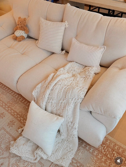 Cloud-Plush Modular Chenille Sofa - Deep Seating & Natural Latex