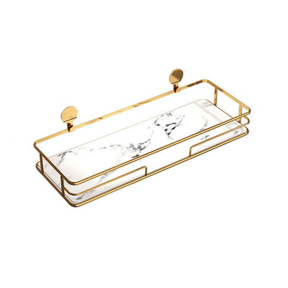 Elegant Gold Bathroom Tray – Modern Organizer for Toiletries