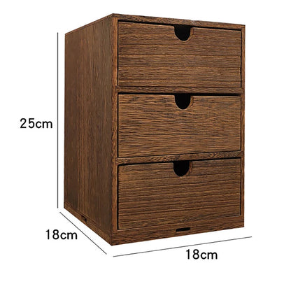 Multi-Layer Wooden Desktop Storage Organizer for Jewelry, Cosmetics, and Essentials