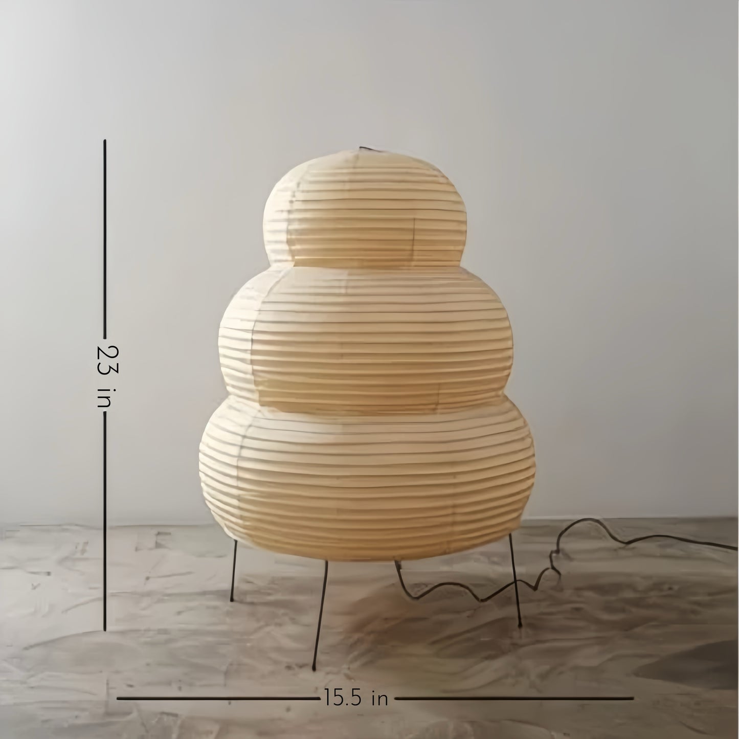 Japanese Wabi-Sabi Curvy Floor Lantern Lamp