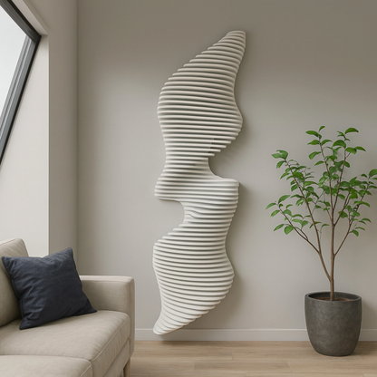 Parametric 3D Wall Art | Modern Vertical & Horizontal Abstract Panel | Acoustic Sculpture