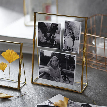 Gold-Edged Display Floating Picture Frames