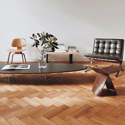 Butterfly Silhouette Wooden Stool