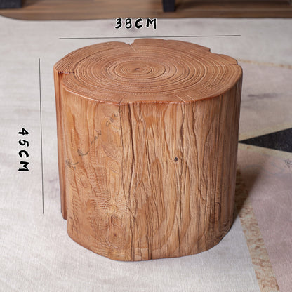 Natural Log Stump Stool & Organic Side Table