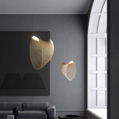 Sculptural Pendant Light – Modern Curved Minimalist Chandelier