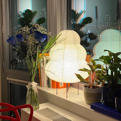 Japanese Wabi-Sabi Curvy Floor Lantern Lamp