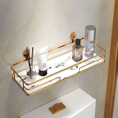 Elegant Gold Bathroom Tray – Modern Organizer for Toiletries