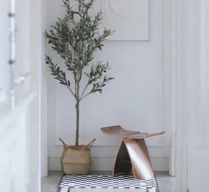 Butterfly Silhouette Wooden Stool