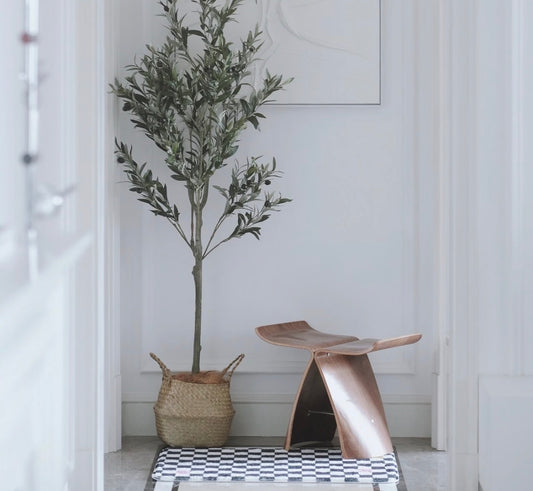 Butterfly Silhouette Wooden Stool