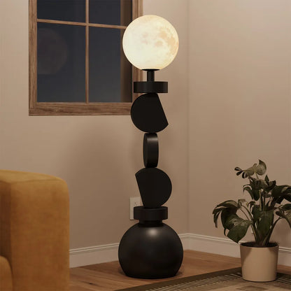 Moon Totem Sculptural Floor Lamp