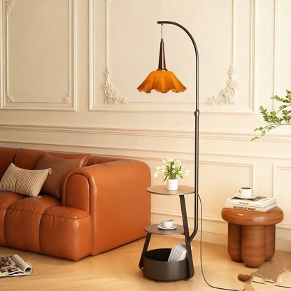 Modern Multi-Functional Floor Lamp with Shelves