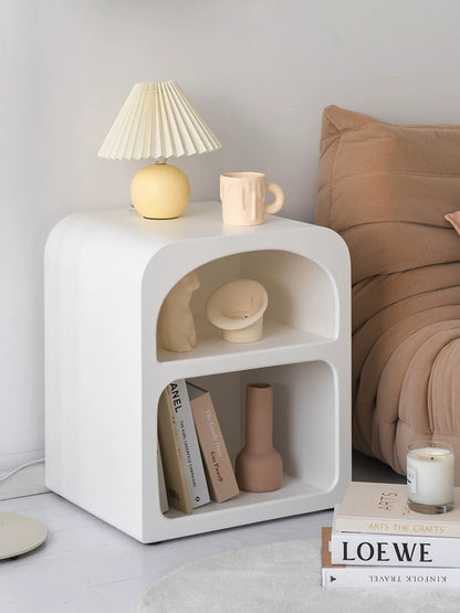 Boho Modern Side Tables with Open Storage Night Stands