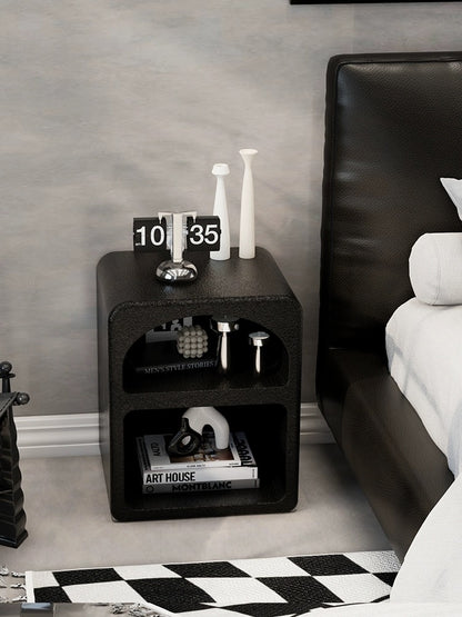 Boho Modern Side Tables with Open Storage Night Stands