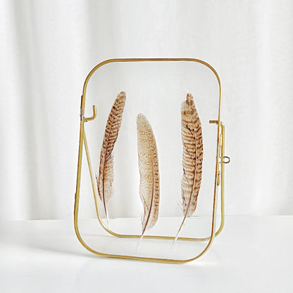 Arched Round Corner Gold Floating Picture Frames