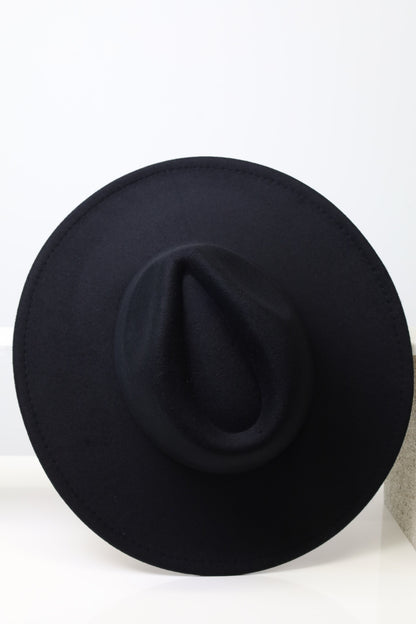 Wide Brim Black Fedora Hats