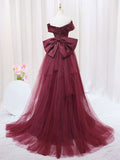 Burgundy Formal Evening Dress