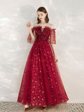 Burgundy Formal Evening Dress