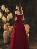 Burgundy Formal Evening Dress