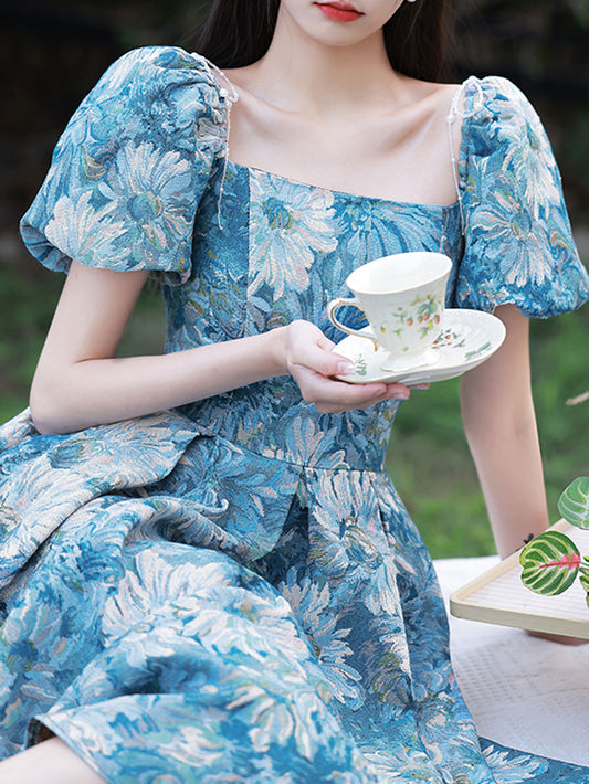 Blue satin short prom dress blue short blue homecoming dress