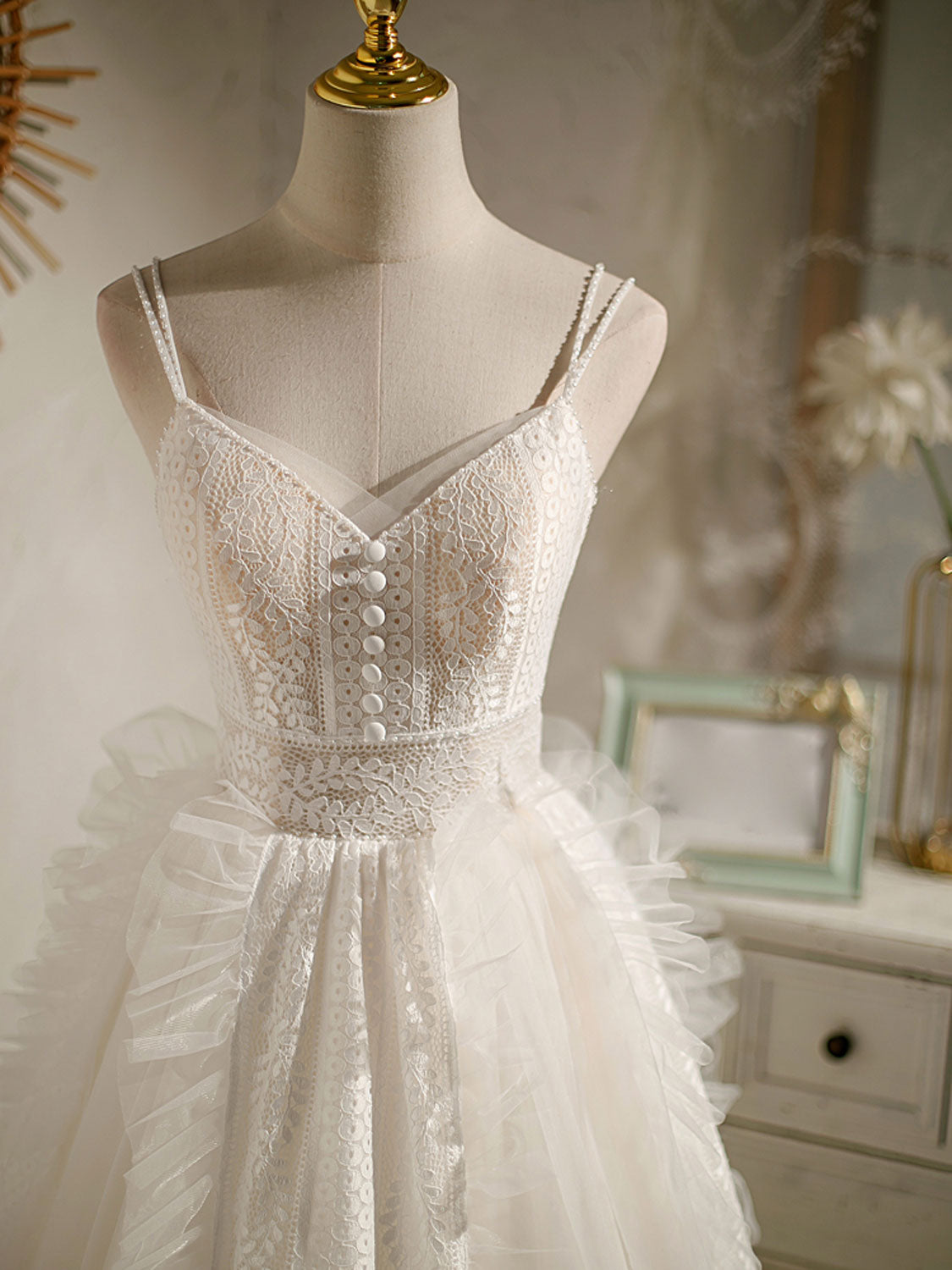 ivory v neck tulle lace short prom dress ivory lace homecoming dress