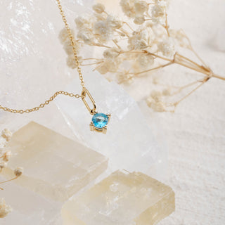 Serenity Star Blue Topaz Pendant Necklace