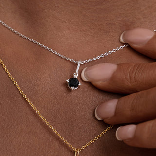 Serenity Star Black Spinel Pendant Necklace