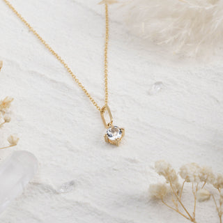 Serenity Star White Topaz Pendant Necklace