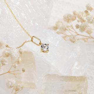 Serenity Star White Topaz Pendant Necklace