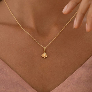 Lotus Flower Pendant Necklace