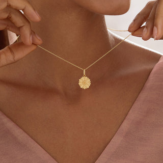 Mandala Coin Pendant Necklace