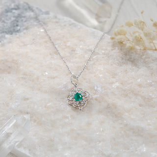 Dara Knot Chrysoprase Pendant Necklace