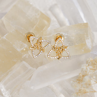 Trinity Knot Pavé Stud Earrings