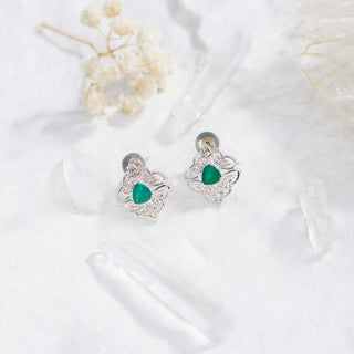 Dara Knot Chrysoprase Stud Earrings