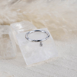 Orchid Stone Charm Ring