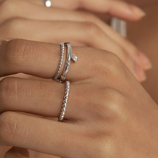 Orchid Stone Charm Ring