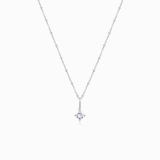 Serenity Star White Topaz Pendant Necklace
