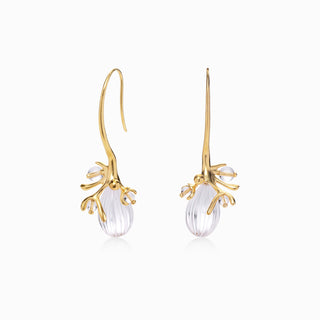 Mistletoe Droplet Crystal Drop Earrings