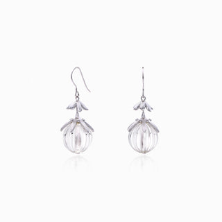 Mistletoe Crystal Orb Drop Earrings