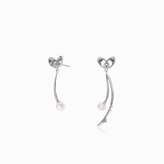 Mistletoe Pearl Twig Drop Earrings