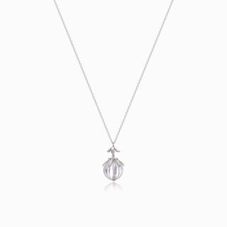 Mistletoe Crystal Orb Pendant Necklace
