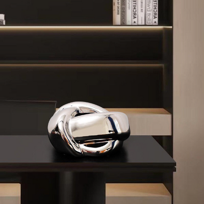 Ceramic Bubble Twisted Knot Tissue Box Holder