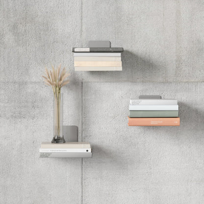 Minimalist Floating Bookshelf – Invisible Wall-Mounted Storage for Books & Decor Set of 3