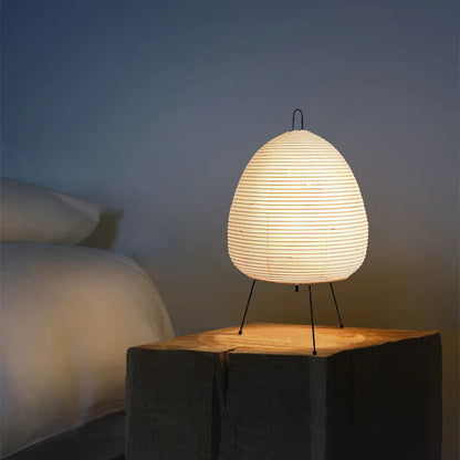 Japanese-Style Rice Paper Lantern Lamp – Handcrafted Bamboo Lighting